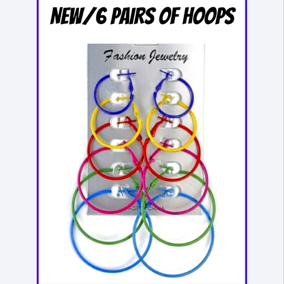 Jewelry - 🔥6 PAIRS HOOP EARRINGS